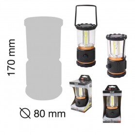 LANTERNA LED TORCIA PILA 15W CFG EL040 ANTIURTO VARIATORE LUMINOSITA' CAMPEGGIO