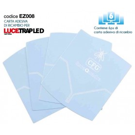 CARTA ADESIVA DI RICAMBIO PER LUCETRAP LED CFG EZ008 CONFEZIONE DA 6 PEZZI