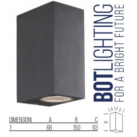 Applique da parete in alluminio con schermo in vetro doppia emissione gu10 BOT LIGHTING Bot Lighting - 1