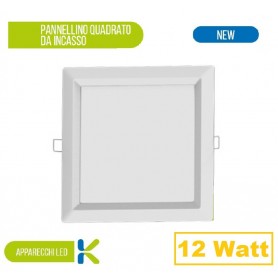Pannello quadrato a led 12w da incasso extra-slim con alimentazione integrata BOT LIGHTING Bot Lighting - 1