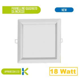 Pannello quadrato a led 18w da incasso extra-slim con alimentazione integrata BOT LIGHTING Bot Lighting - 1