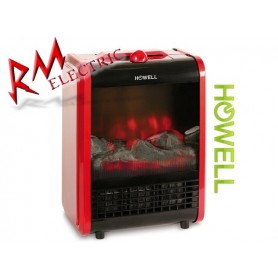 CAMINETTO ELETTRICO 1500W SIMULA FIAMMA RISCALDA 30 M QUADRI HO.CAM710N HOWELL - 1