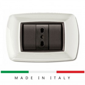 PLACCA COMPATIBILE BTICINO LIVING 3 POSTI BIANCO ECL2983WH ELETTROCANALI LIFE ELETTROCANALI - 1