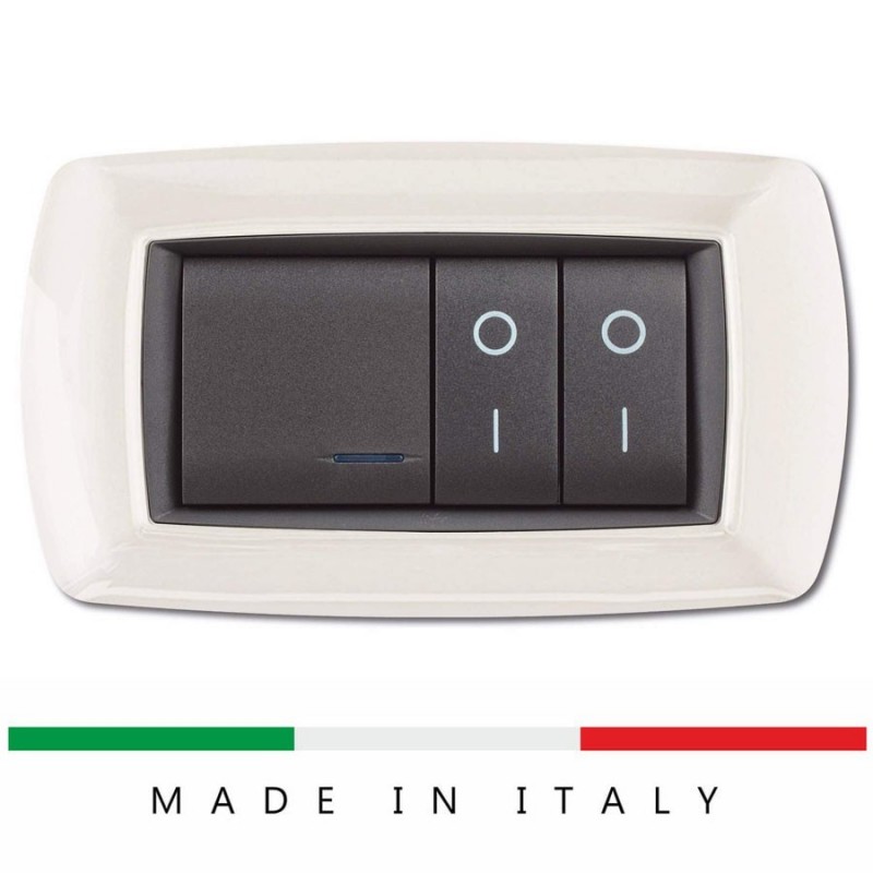 PLACCA COMPATIBILE BTICINO LIVING 4 POSTI BIANCO ECL2984WH ELETTROCANALI LIFE ELETTROCANALI - 1 PLACCA COMPATIBILE BTICINO LIVING 4 POSTI BIANCO ECL2984WH ELETTROCANALI LIFE ELETTROCANALI - 1