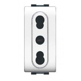 ELETTROCANALI BTICINO LIVING COMPATIBILE Presa BIVALENTE 2P+T Life ECL4045WH
