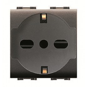 ELETTROCANALI BTICINO LIVING COMPATIBILE PRESA UNEL SHUKO BIPASSO ECL4050 LIFE