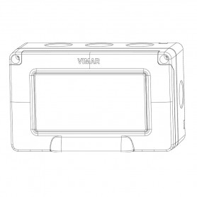 CONTENITORE SCATOLA VIMAR EIKON ARKE' PLANA CASSETTA IP55 4 POSTI MODULI 14904 VIMAR - 3