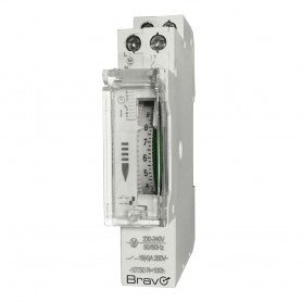 INTERRUTTORE Temporizzatore ORARIO (DIN) per luci scale corridoi cantine garage Bravo - 1