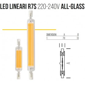 Lampada LED LINEARI R7s 220-240V ALL-GLASS 78mm 4000k 4w sld9204x3 BOT LIGHTING Bot Lighting - 1