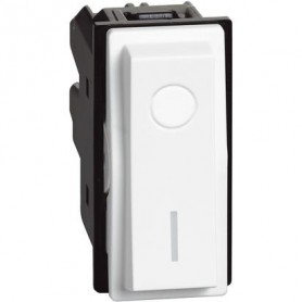 BTICINO LIVING NOW INTERRUTTORE 2P ILLUMINABILE 16AX BIANCO BTIKW4002