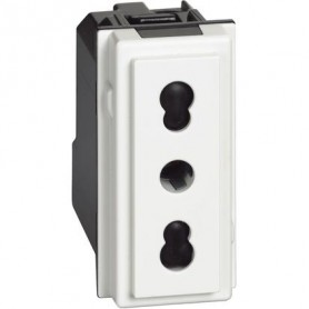 BTICINO LIVING NOW BIPRESA 2X 10/16A+T BIANCA BTIKW4180