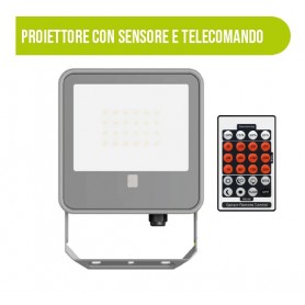 PROIETTORE SLIM LED 18W 4000K CON SENSORE E TELECOMANDO BOT LIGHTING 56008 Bot Lighting - 1