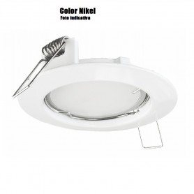 MARINO CRISTAL FARETTO INCASSO HELIOS SPOT FISSO 12V GU5,3 IP20 NIKEL 40392 HOMEGA - 1