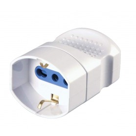 PRESA ELETTRICA VOLANTE SHUKO BIVALENTE BIANCO 10A 16A ELETTROCANALI ECK33406 ELETTROCANALI - 1