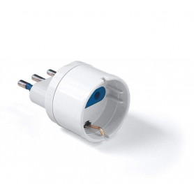 ADATTATORE SPINA 10A SCHUKO 16A 2P+T - bianco elettrocanali ECK33502