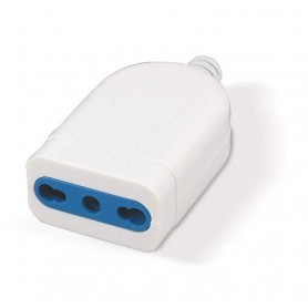 Presa bianca bivalente 10/16A 2P+T ELETTROCANALI ECK33501