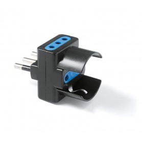 ADATTATORE TRIPLO NERO SCHUKO/10A SPINA 10A ELETTROCANALI ECK33422