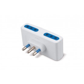 ADATTATORE QUADRUPLO BIVALENTE BIANCO 16A  ELETTROCANALI ECK33410