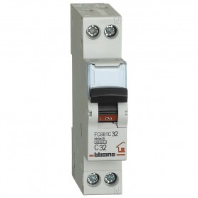 BTICINO interruttore magnetotermico 1P+N curva C 32A 4,5kA 230 Vac FC881C32