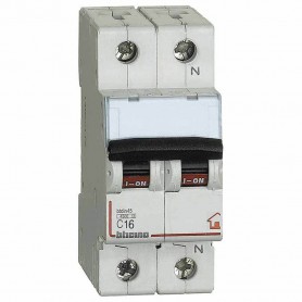 BTICINO interruttore magnetotermico 1P+N curva C 4,5kA 230V 16A FC810NC16