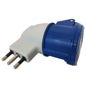 ADATTATORE SPINA CIVILE 16A A PRESA INDUSTRIALE 16A 230V ELETTROCANALI EC690513
