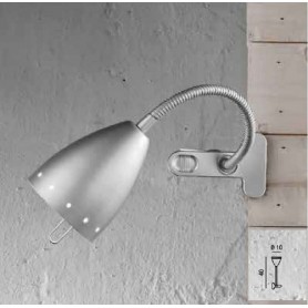 Lampada Da Tavolo Argento Flex Con Pinza  40W Modello Perenz 4512A