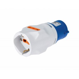 ADATTATORE SPINA INDUSTRIALE 2P+T A PRESA CIVILE 10/16A ELETTROCANALI EC690510