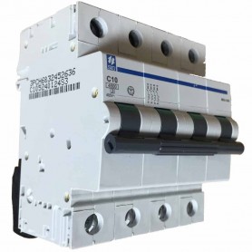 INTERRUTTORE MANGETOTERMICO 10A 4 POLI  4,5KA C SIEI MC4-10/4