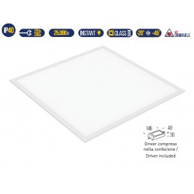 PANNELLO LED 600x600 ALTA EFFICIENZA 100lm/W IP40 CORNICE BIANCA Bot Lighting - 1