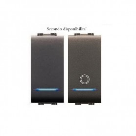 PULSANTE COMPATIBILE BTICINO LIVING UNIPOLARE 16A NERO ECL4018 ELETTROCANALI ELETTROCANALI - 1