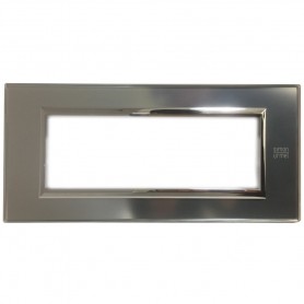 PLACCA SIMON URMET NEA EXPI' 6 MODULI POSTI IN VETRO GRIGIO OPALE 13006.GO