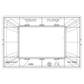 PLACCA VIMAR PLANA 3 POSTI MODULI ORO OPACO TECNOPOLIMERO 14653.25