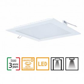 FARETTO LED INCASSO QUADRATO 5W SLIM 4000K LUCE NATURA RING NOVALUX 100811.01