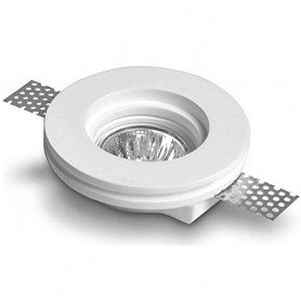 FARETTO INCASSO TONDO IN GESSO A SCOMPARSA GU 10 CONTROSOFFITTO IMPERIA 6014110 IMPERIA - 1